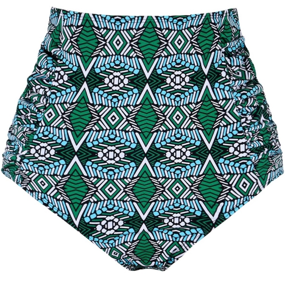 High waisted Geometric Swim bottoms 18W